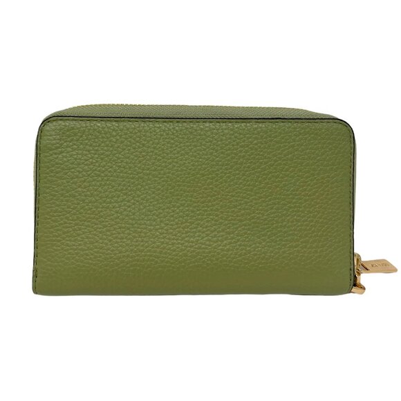 S Michael Kors Jet Set Travel Phone Case Wallet Wristlet Army Green Leather - Picture 3 of 7